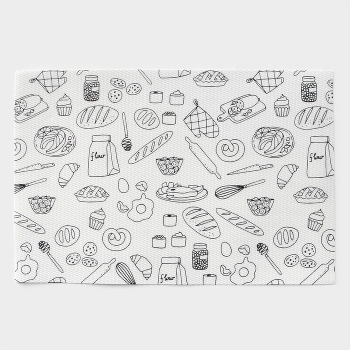 Салфетки сервировочные на стол Доляна Kitchen, 4 шт, 45&times;30 см