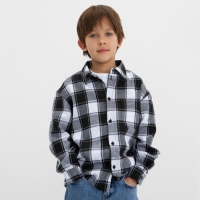 Рубашка для мальчика в клетку KAFTAN, р. 36 (134-140 см) Рубашка для мальчика в клетку KAFTAN, р. 36 (134-140 см)