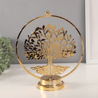 Подсвечник на 2 свечи "Дерево с птичками" с подсветкой, d-3,5 см 9,5х23,5х27 см Подсвечник на 2 свечи "Дерево с птичками" с подсветкой, d-3,5 см 9,5х23,5х27 см