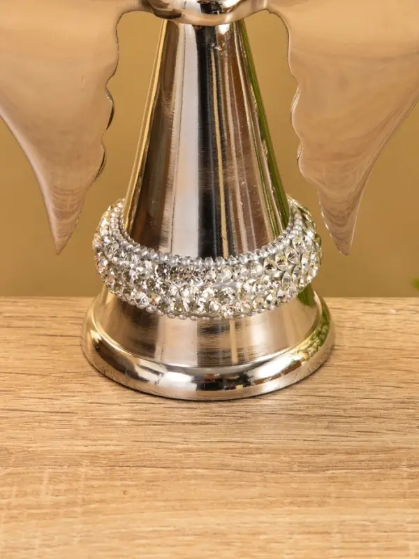 Подсвечник "Крылья" с кристаллами, алюминий 11х6,5х16 см