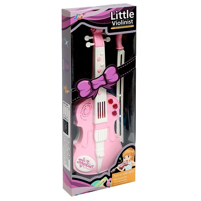 Игрушка музыкальная &laquo;Скрипка&raquo;, световые и звуковые эффекты, цвет розовый