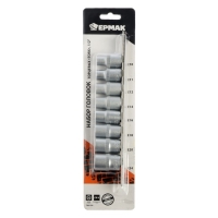 Набор торцевых головок Е-образных ЕРМАК 736-150, Е10 - Е24, 8 предметов