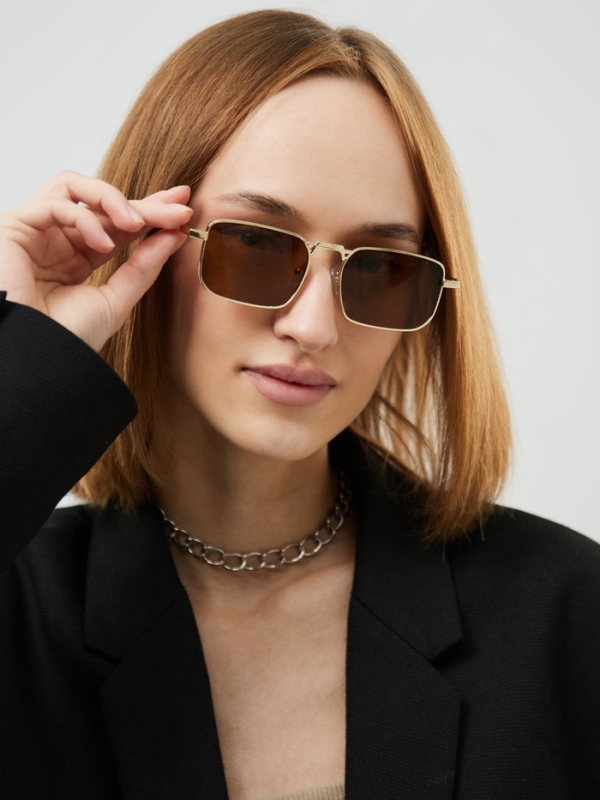 Очки солнечные, uv 385, коричневая линза