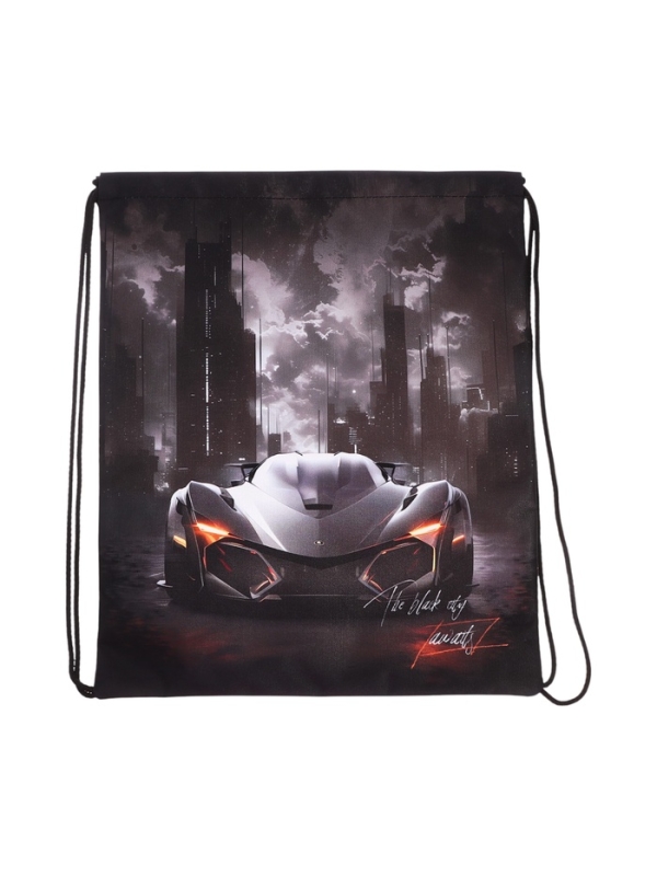 Мешок для обуви, 435&times;360 мм, Stavia (плотность 600D) &laquo;Машина + небоскребы&raquo;