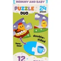 Large DUO puzzle, Mommy and baby, learning the colors