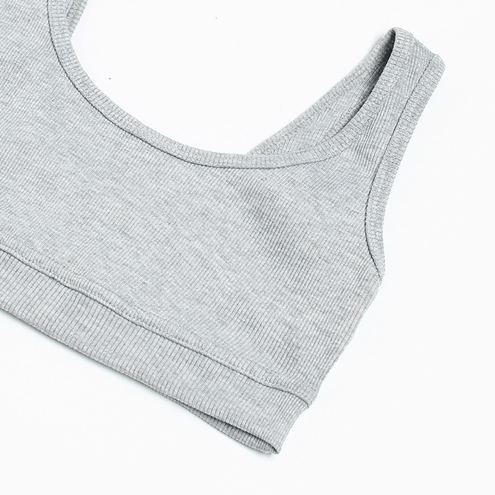 Топ женский укороченный Mist Old School размер 42, цвет серый