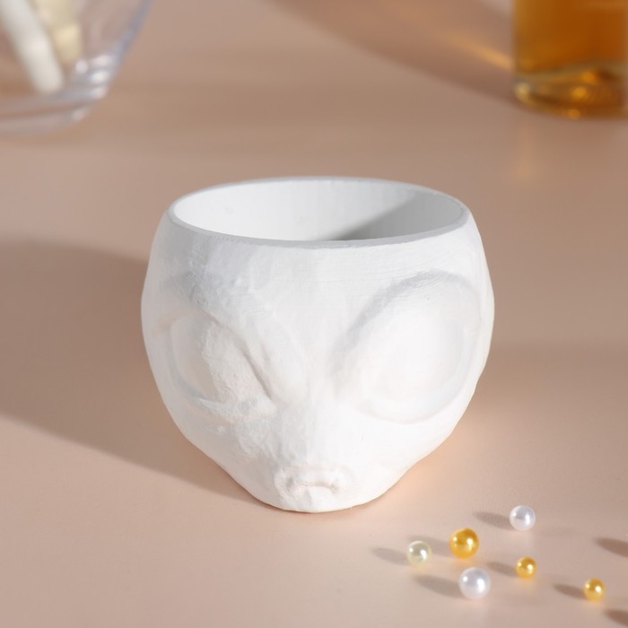 Подсвечник Подсвечник "Пришелец" высота 5 см, d-6 см белый