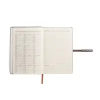 Ежедневник недатированный формат А5, с хлястиком, 112л, линия, пвх, Узор Коричневый