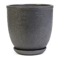 Горшок цветочный с поддоном 5 л, керамика "Шагрень" (М)