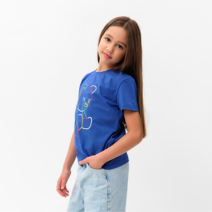 Футболка детская MINAKU "Gummy bear", цвет электрик, рост 104 см