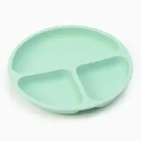 Тарелка детская секционная с ложкой и вилкой, 3 секции, бирюзовый, Mum&Baby