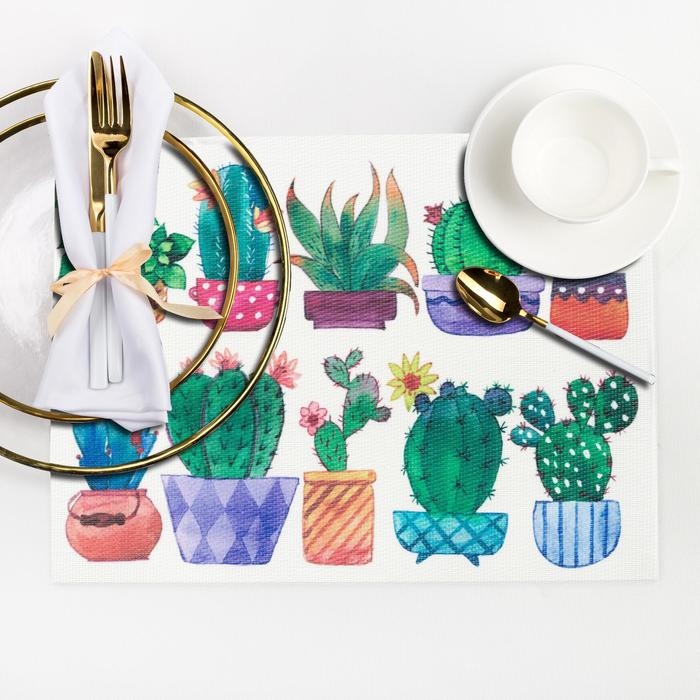 Салфетка на стол &laquo;Кактусы&raquo; 29*40 см