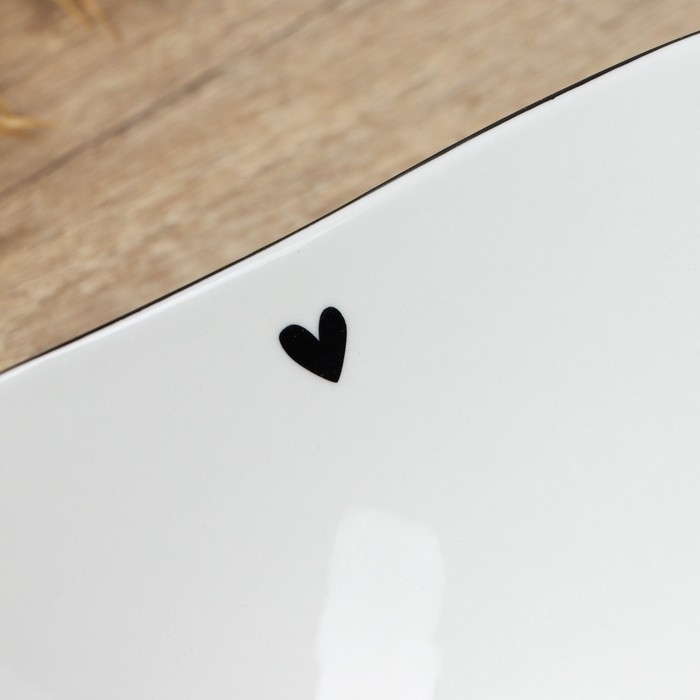 Глубокая тарелка керамическая &laquo;С любовью&raquo;, 17.5 х 17.5 х 5.5 см, 500 мл