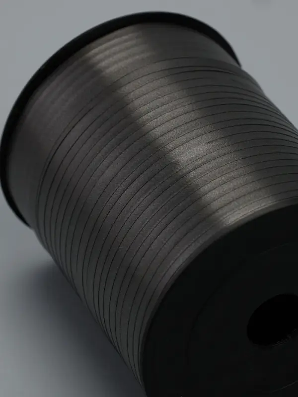 Лента для декора и подарков, черный, 0,5 см х 500 м