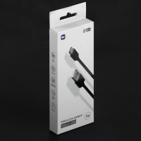 Кабель Windigo, Type-C - USB, 2 А, зарядка + передача данных, TPE оплетка, 1 м, черный Кабель Windigo, Type-C - USB, 2 А, зарядка + передача данных, TPE оплетка, 1 м, черный
