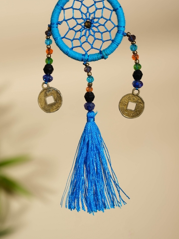 Брелок "Ловец снов" 4х15 см. синий