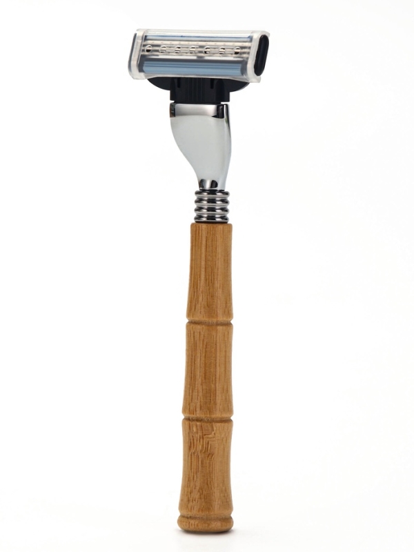Бамбуковая бритва совместима с Gillette Mach3