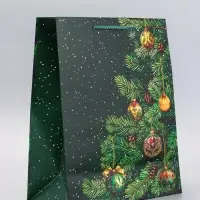 Пакет подарочный ламинированный, "Новый Год" , 26 х 12 х 32 см