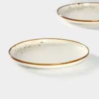 Набор тарелок десертных Magistro &laquo;Церера&raquo;, 2 шт., d=18 см, фарфор, белые