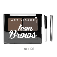 Двойные тени для бровей Art-Visage Icon Brows, тон 102 брюнет, 3,6 г Двойные тени для бровей Art-Visage Icon Brows, тон 102 брюнет, 3,6 г