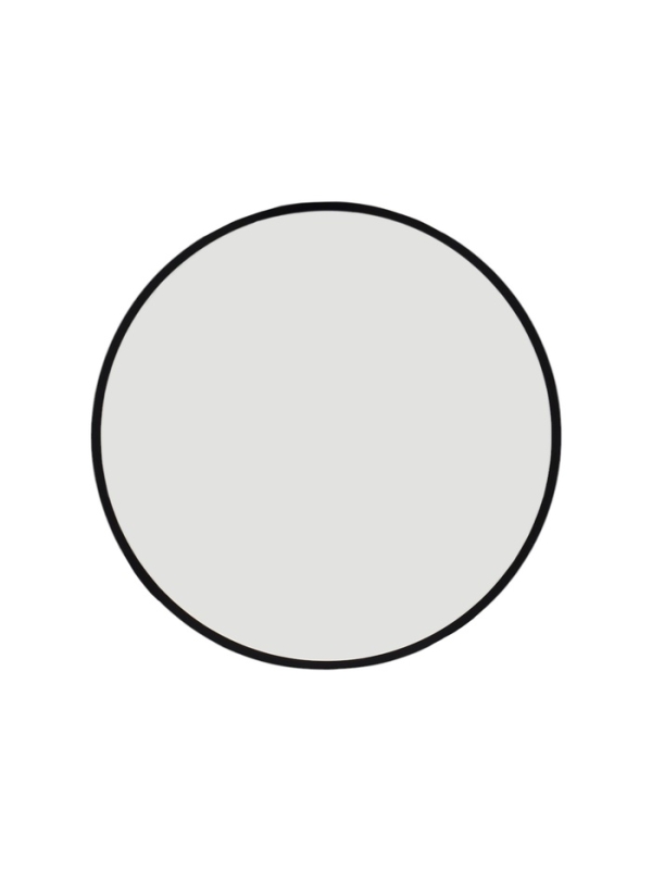 Зеркало интерьерное настенное круглое c окантовкой d=50 см, чёрный