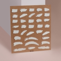 Наклейки для ногтей &laquo;Мазки&raquo;, объёмные, цвет белый