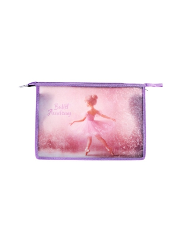 Папка для тетрадей А4, 330x230x100 мм, deVENTE "Ballet Academy", молния сверху, пластиковая, для девочки