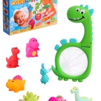 Игровой набор для купания &laquo;Супер Дино&raquo;, 7 игрушек в наборе, световые эффекты