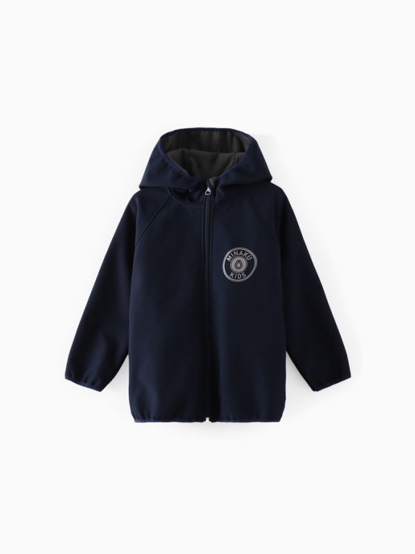 Ветровка с капюшоном детская MINAKU: SPACE, цвет тёмно-синий, рост 122 см