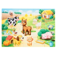 Пазл &laquo;Кто живет в деревне?&raquo;, 20 элементов