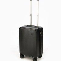 Чемодан 20", PС, 34*22*56, отд на молнии, код замок, 4 колеса, черный