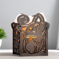 Соляной светильник "КОШЕЧКА" деревянная Е14 15Вт 1,4 кг Соляной светильник "КОШЕЧКА" деревянная Е14 15Вт 1,4 кг