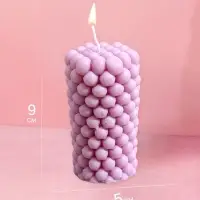 Свеча "Столб шарики" 5х5х9 см, соевый воск, микс