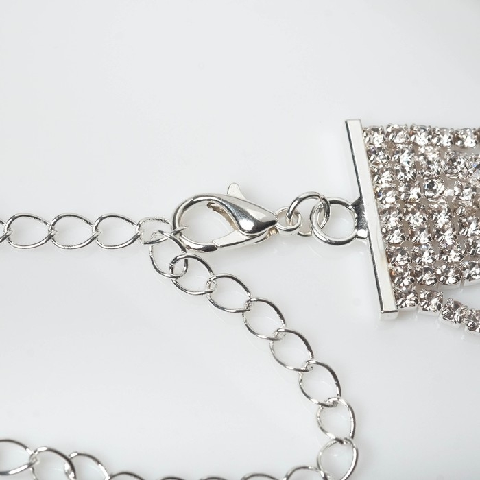 Чокер &laquo;Лёд&raquo; аристократичный, цвет белый в серебре, 30 см