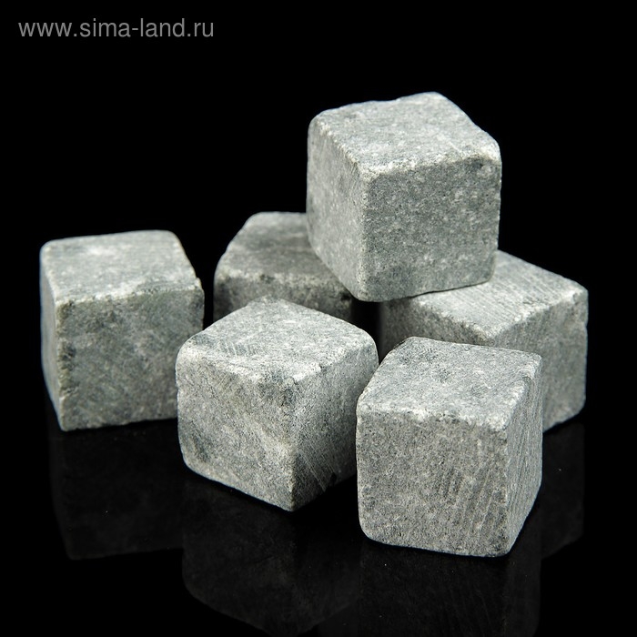 Камни для виски в мешочке "Любимому мужчине. Лев", натуральный стеатит, 6 шт