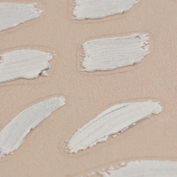 Наклейки для ногтей &laquo;Мазки&raquo;, объёмные, цвет белый