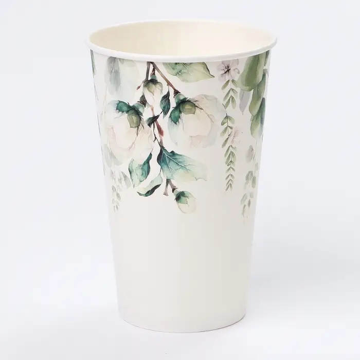 Стакан одноразовый бумажный &laquo;Зелень&raquo;, 400 мл