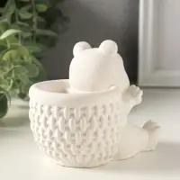 Подставка для мелочей &laquo;Медведь с корзинкой&raquo; 9&times;10&times;8 см, гипс