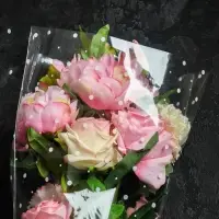 Пакет цветочный Конус, горох, 36/80