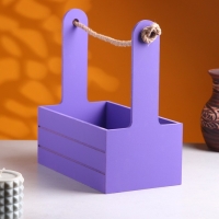 Ящик - кашпо деревянный 25х15х30 "Любимой Маме" Фиолетовый Ящик - кашпо деревянный 25х15х30 "Любимой Маме" Фиолетовый