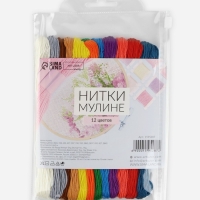 Набор ниток мулине №2, 8 &plusmn; 1 м, 12 шт