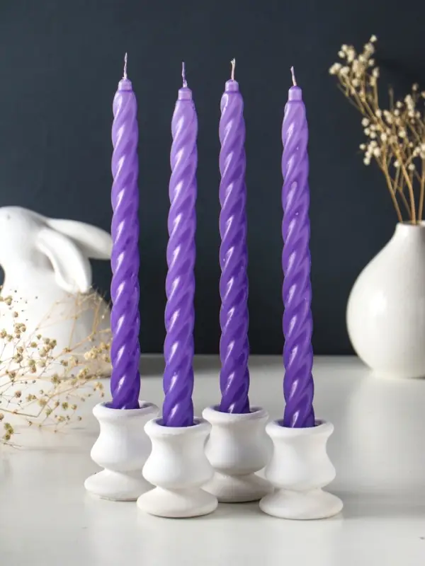 Свечи витые ароматизированные 1,9х24 см (набор 4 шт) 40 гр, 8 ч, эклипс