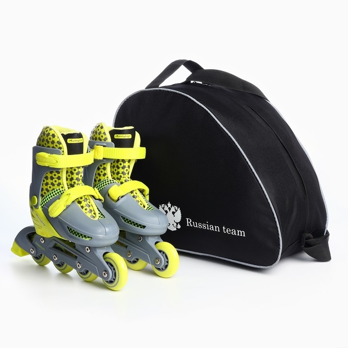 Сумка для роликовых коньков &laquo;Russian team&raquo;, 40х32х20 см, цвет чёрный