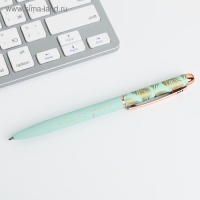 Ручка шариковая, синяя паста, 1.0 мм, матовая металл &laquo;Тропические мечты&raquo;