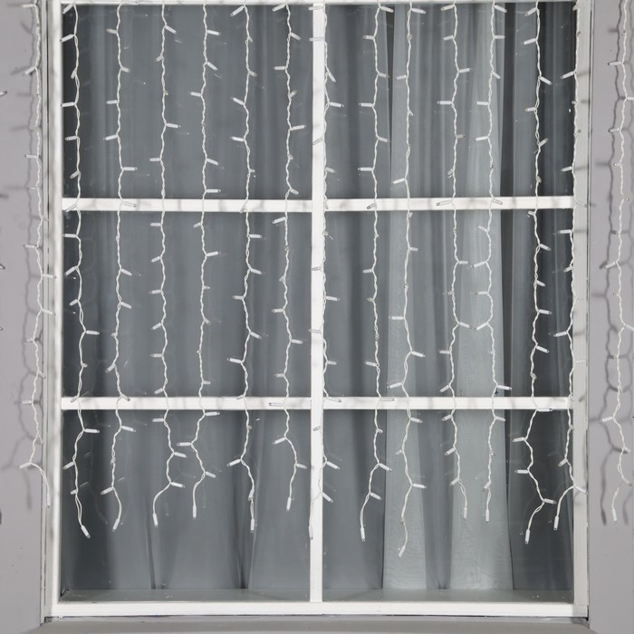 Гирлянда &laquo;Занавес&raquo; 2 &times; 1.5 м, IP65, УМС, белая нить, 360 LED, свечение белое, 220 В