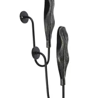 Крючок для штор CAPPIO KS040, цвет черный с золотом, набор 2 шт