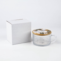 Кружка с крышкой стеклянная Дорого внимание &laquo;With love&raquo;, 450 мл