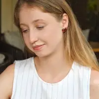 Набор серьги "Леопард" сердце и бусина, цветной в золоте