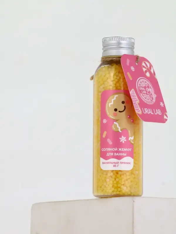 Жемчуг для ванны во флаконе, 85 гр, аромат ванильный пряник, URAL LAB