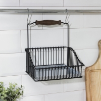 Полка для кухни, для рейлинга, 21&times;11&times;20 см, цвет чёрный